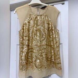 BCBG Maxazria sequence top with sheer detail S/M